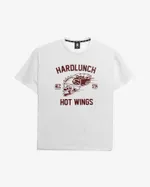 Футболка Hardlunch оверсайз Hot wings белая