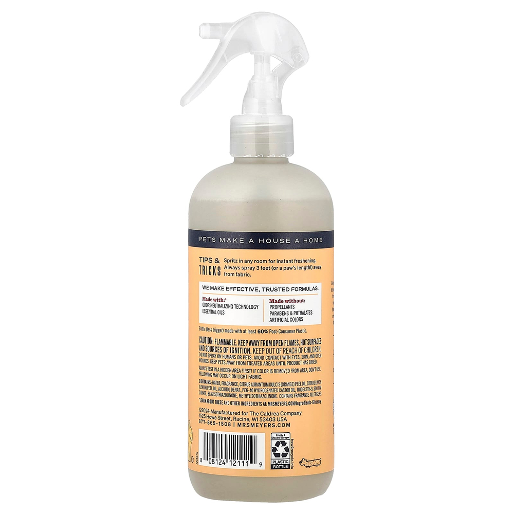 Mrs. Meyers Clean Day, нейтрализатор запаха домашних животных, цветок апельсина, 355 мл (12 жидк. унций)
