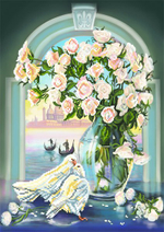 "Романтика Венеции"-4061 ткань с нанесенным рисунком