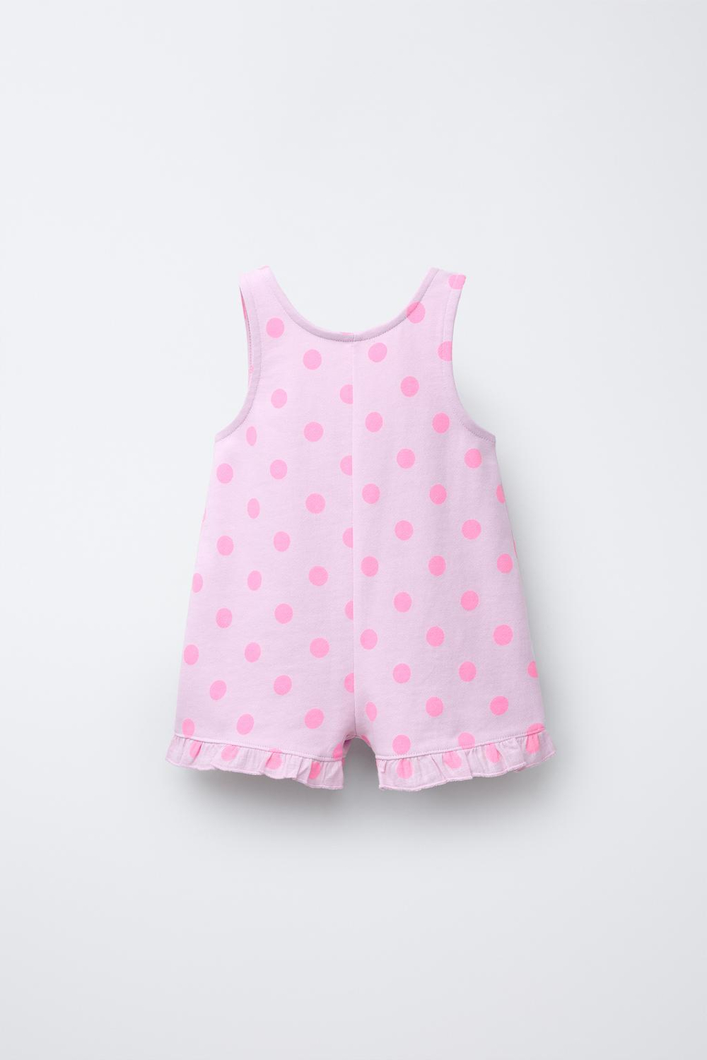 ZARA КОМБИНЕЗОН С ВОЛАНАМИ И ПРИНТОМ, ЦВЕТ МАЛЬВЫ