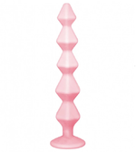 Анальная цепочка с кристаллом Baddy розовый 17,7 см