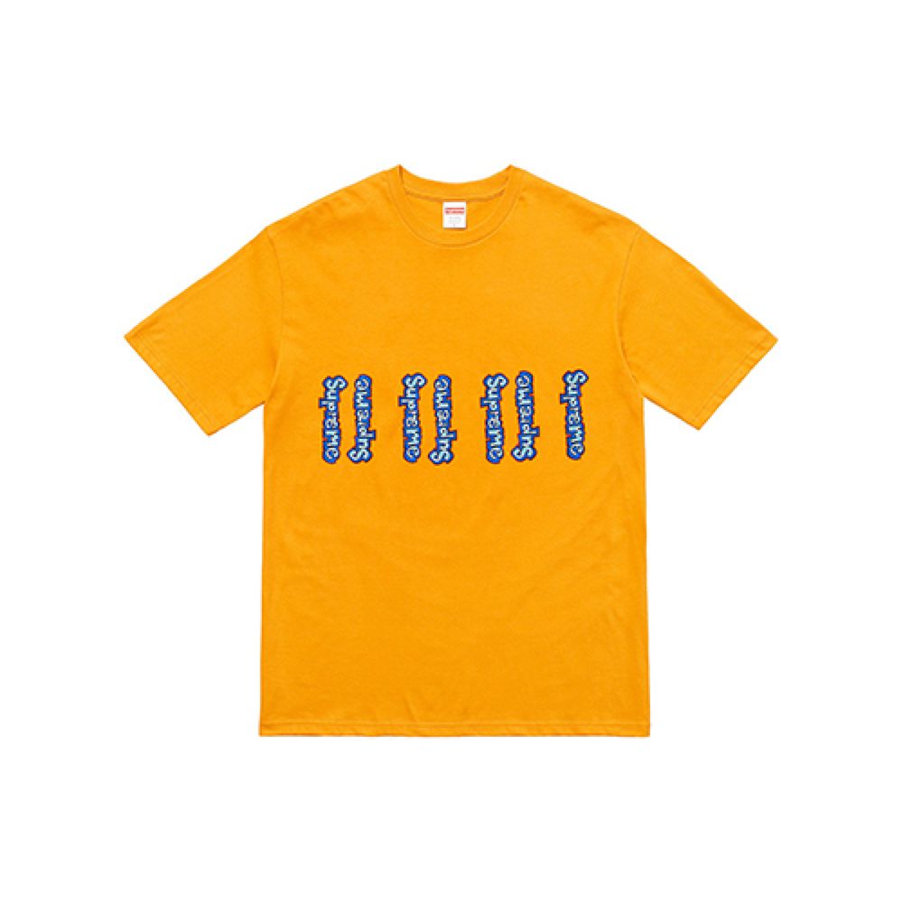 Supreme SS18 Gonz Logo Tee Mustard Logo T