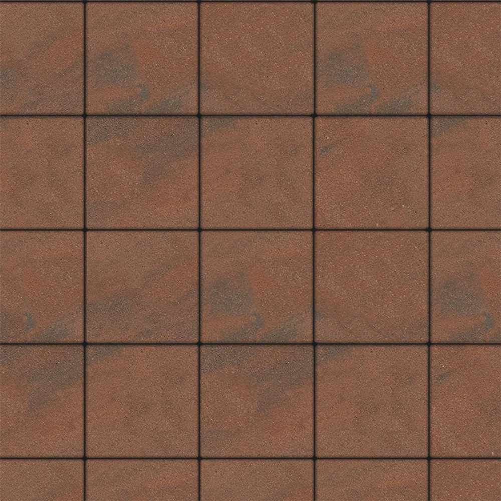 Тротуарная плитка КВАДРАТ 200х200 мм - Листопад гладкий Клинкер