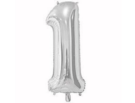 К ЦИФРА 1  26" Серебро 60 см.