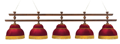 Лампа Ливерпуль Люкс 5 плафонов - дуб