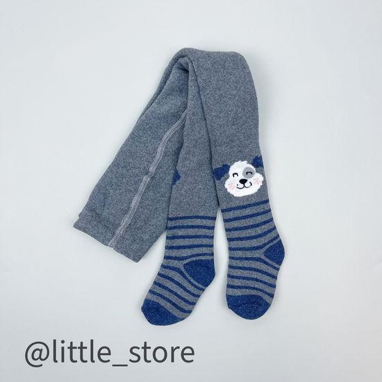 Колготки махровые Собачка, Темно-серые