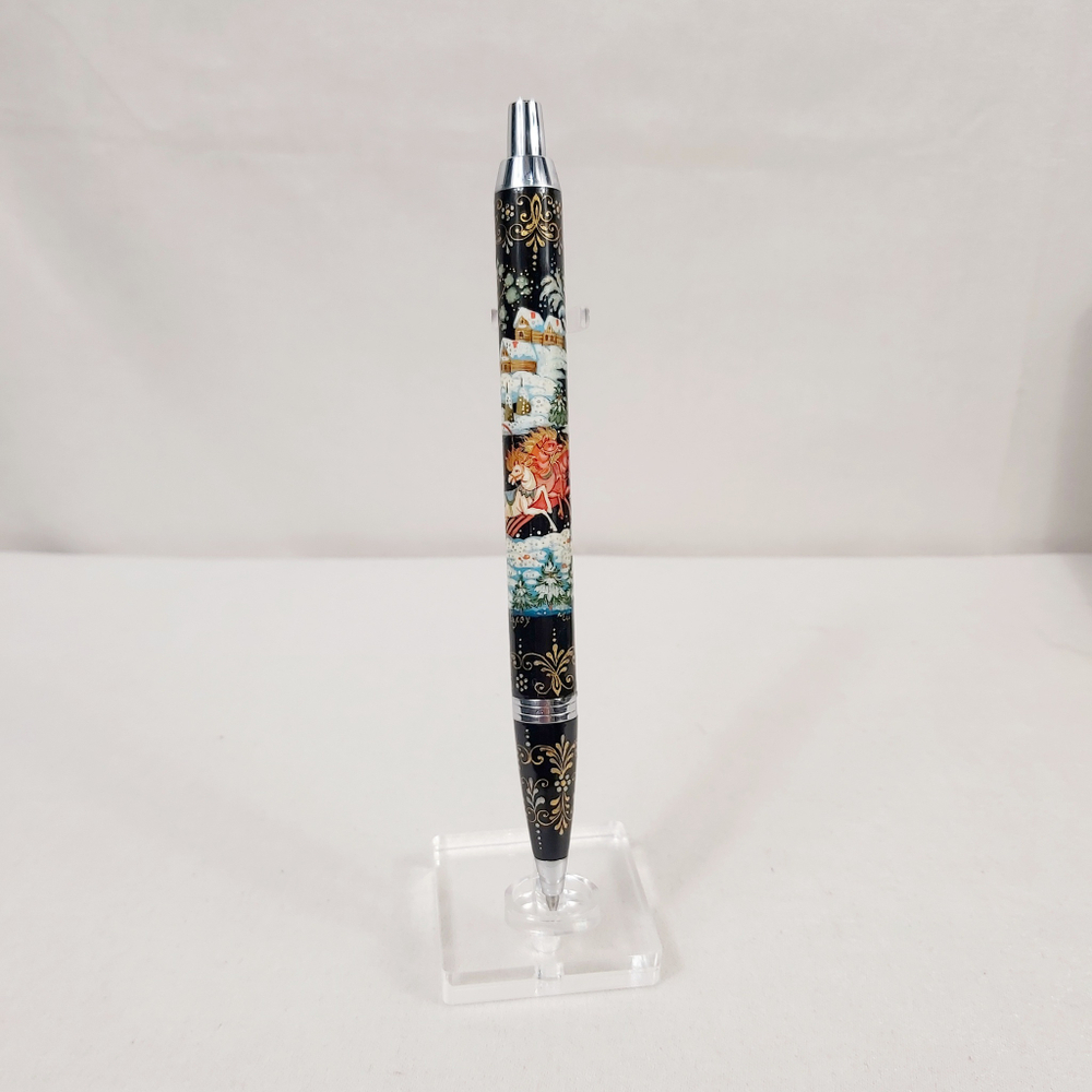 Ручка "Сказочная тройка" с ручной росписью Палех