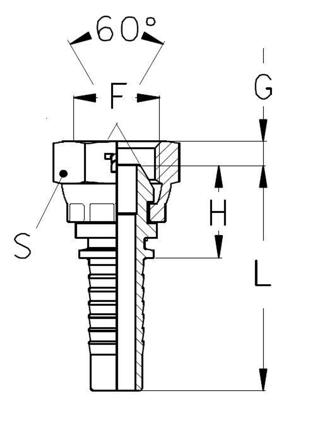 Фитинг DN 08 BSP (Г) 3/8