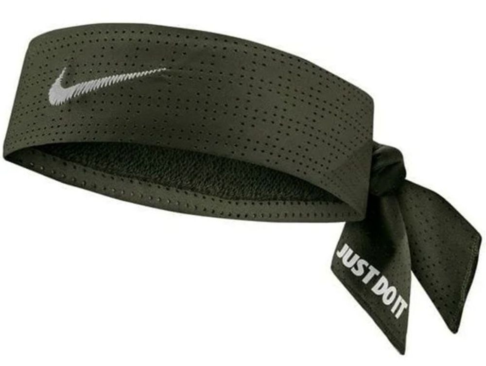 Теннисная бандана Nike Dri-Fit Head Tie Terry - зеленый