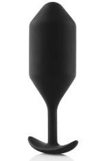 Чёрная пробка для ношения B-vibe Snug Plug 4 - 14 см.