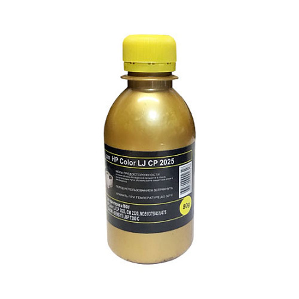 Тонер для HP Color LJ CP 2025/CM 2320 (80гр, желтый, glossy, Chemical MKI) Gold ATM