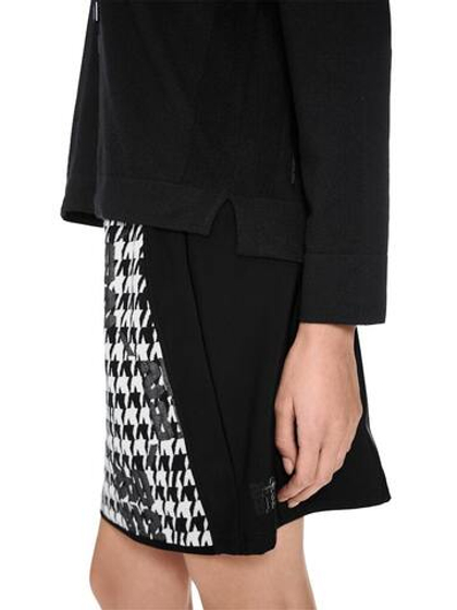 Marc Cain Свитшот с капюшоном из смеси шерсти и вискозы