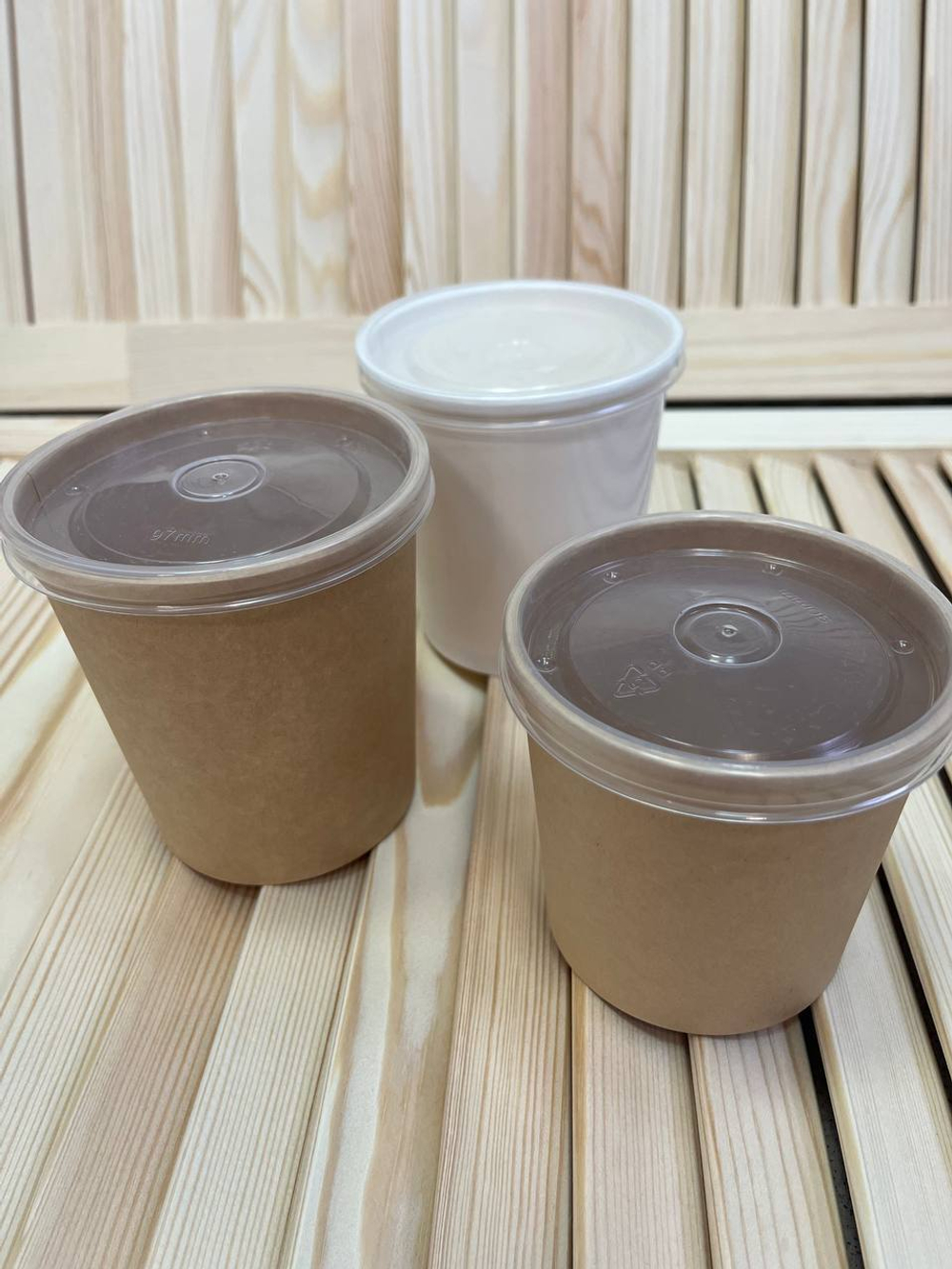упаковка-супница eco soup 16w белая ПЛАСТ КРЫШКА 25шт