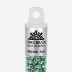 Японский бисер TOHO Round 8/0 (№PF561), непрозрачный глянцевый с металлическим блеском