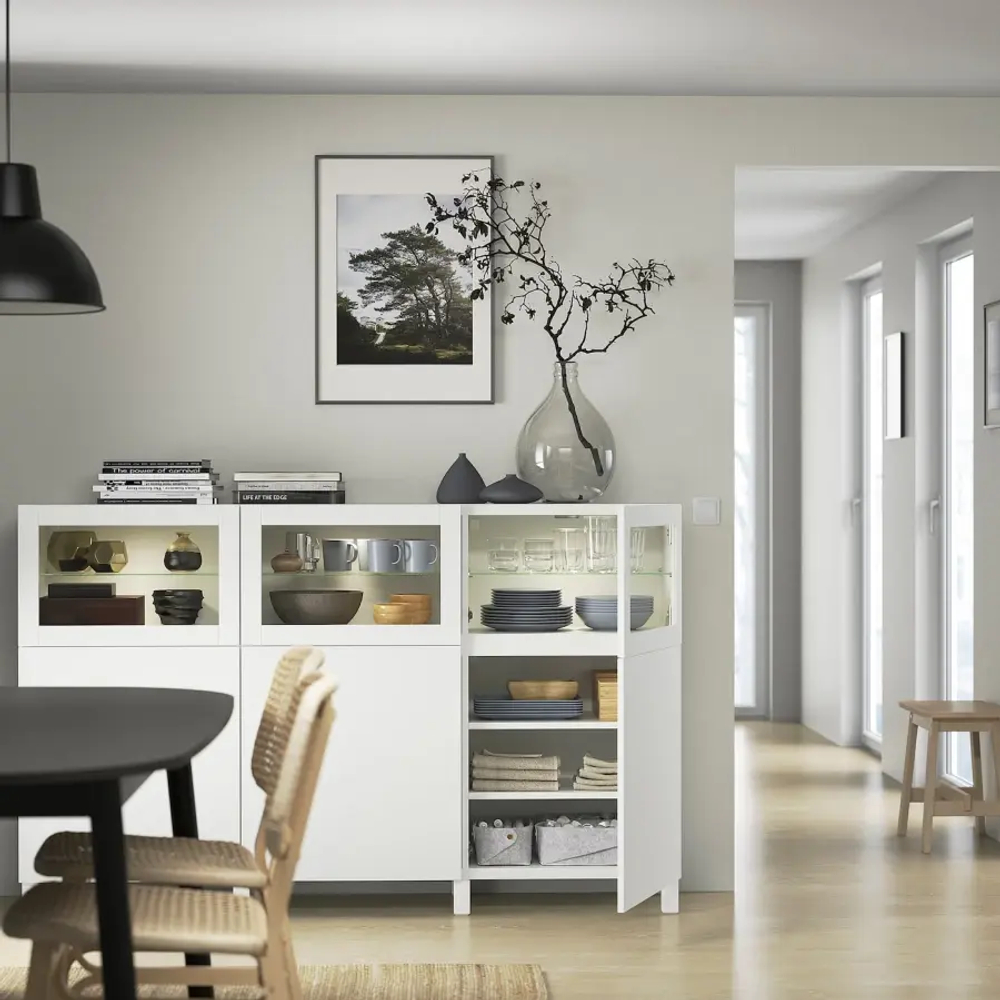 Комбинация для хранения - IKEA BESTÅ/BESTA/ БЕСТА/БЕСТО ИКЕА, 180x42x112 см, белый