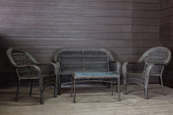 Садовый комплект из искусственного ротанга Мэдисон НЬЮ (Medison NEW) terrace set  с прямоугольным столиком без подушек