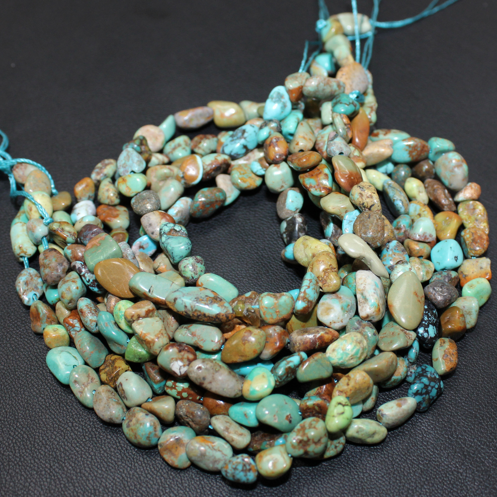 Бирюза галтовка бусины 5-8мм