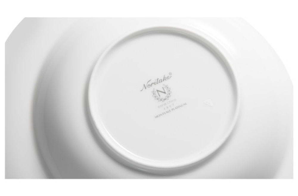 Тарелка суповая 21см Noritake Монтвейл платиновая