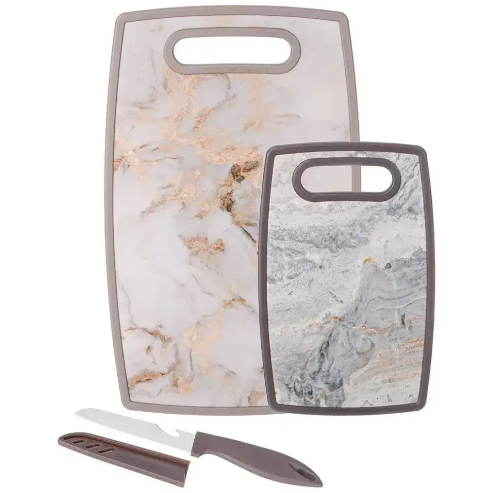 Набор досок разделочных с ножом, Фантастика 23*37*1,*25*1,2*3*1,5 см