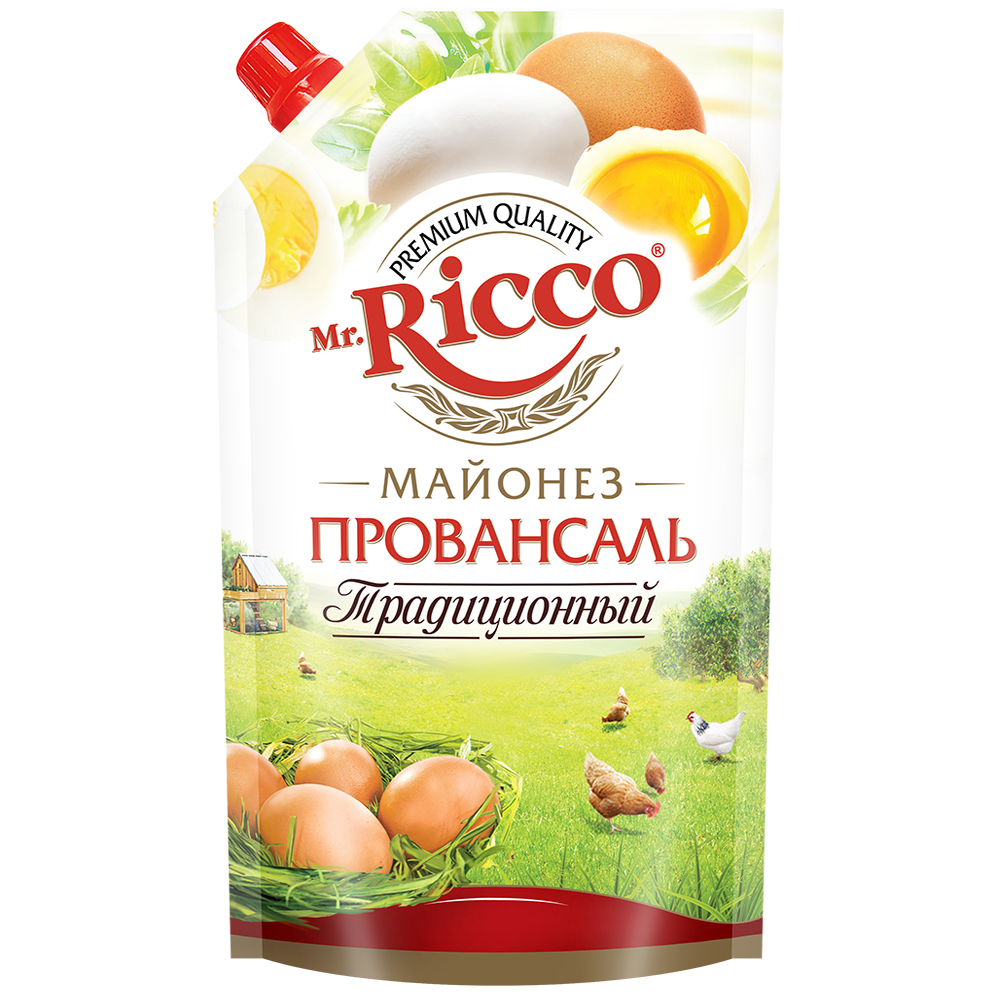 Mr.Ricco Майонез Провансаль 67%, дой-пак, 375гр., блок 12шт.
