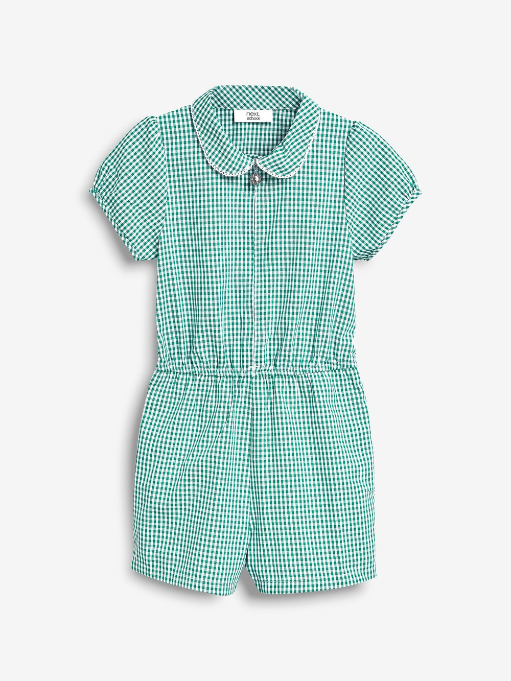 Комбинезон школьный на молнии для девочки Next 522-647, Зеленый