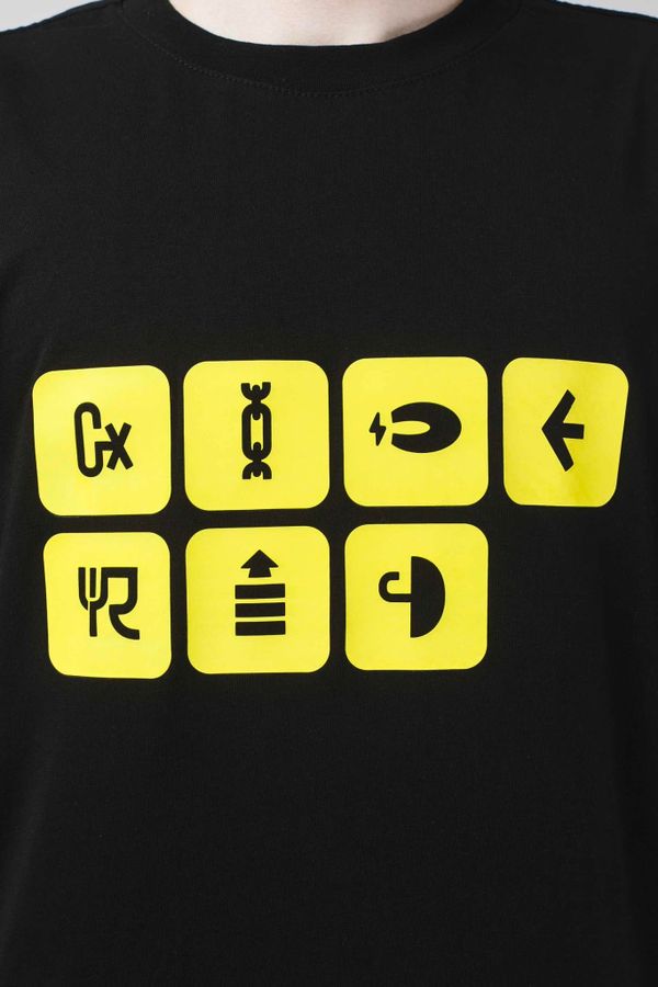 Футболка T+ 7 Icons Font Черная - фото 3