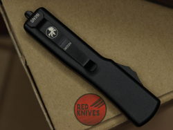 Нож Microtech UTX-70 A+++ HELLHOUND H/E - черный, лого Marfione