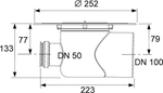 Сифон TECEdrainpoint S DN 100, с универсальным фланцем Seal System