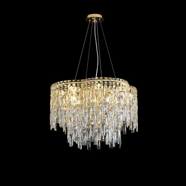 Подвесная люстра Crystal Lux ABRIL SP12 GOLD