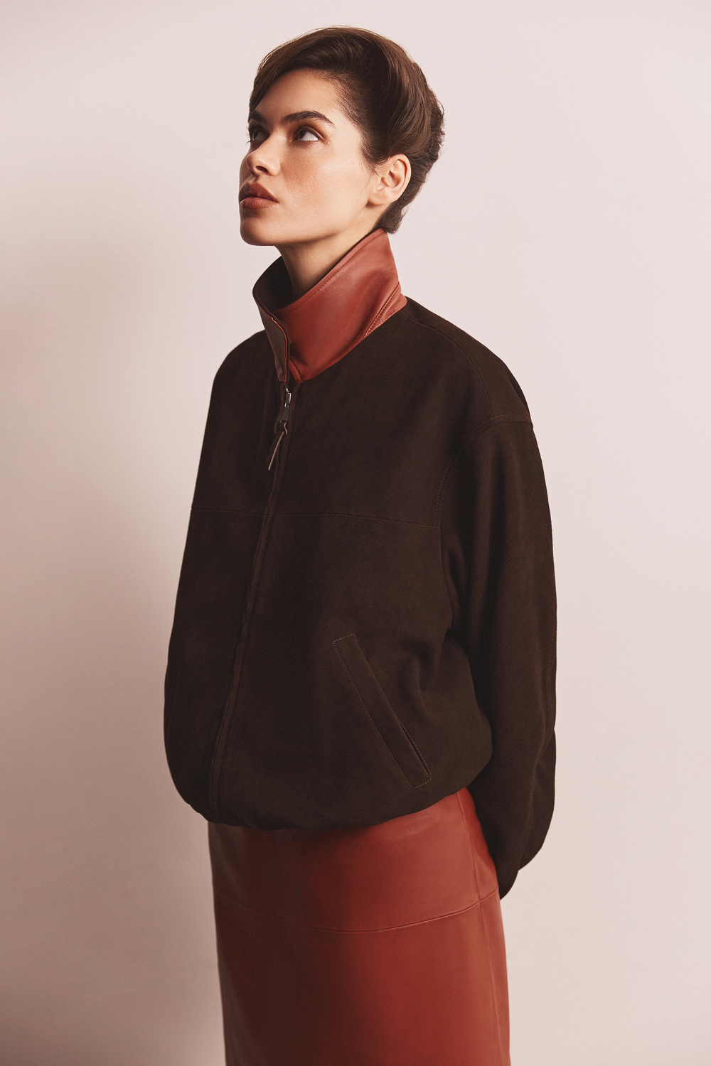 Skirt JACQUELINE brick color