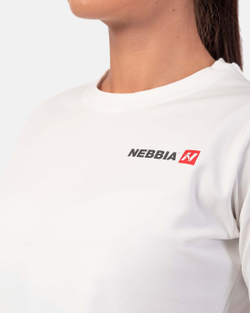 Женская укороченная футболка Minimalist Logo NEBBIA Crop T-shirt 600 Cream