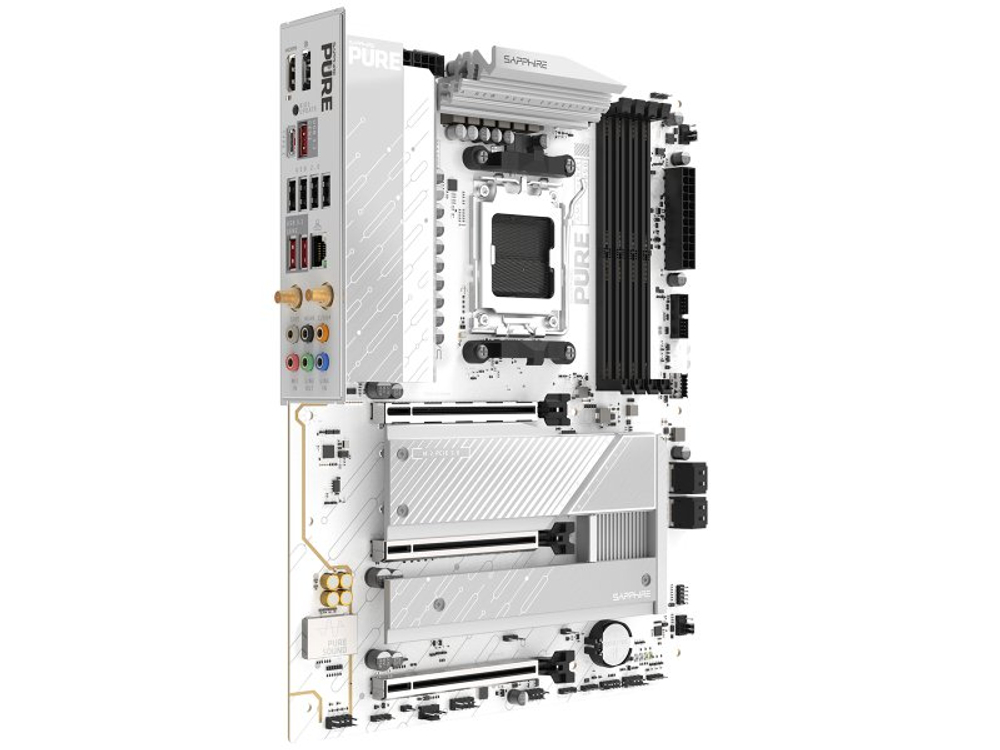 Материнская плата Sapphire Pure B850a Wifi 7, Socket AM5, AMD B850, ATX, RTL [52123-11-40G]