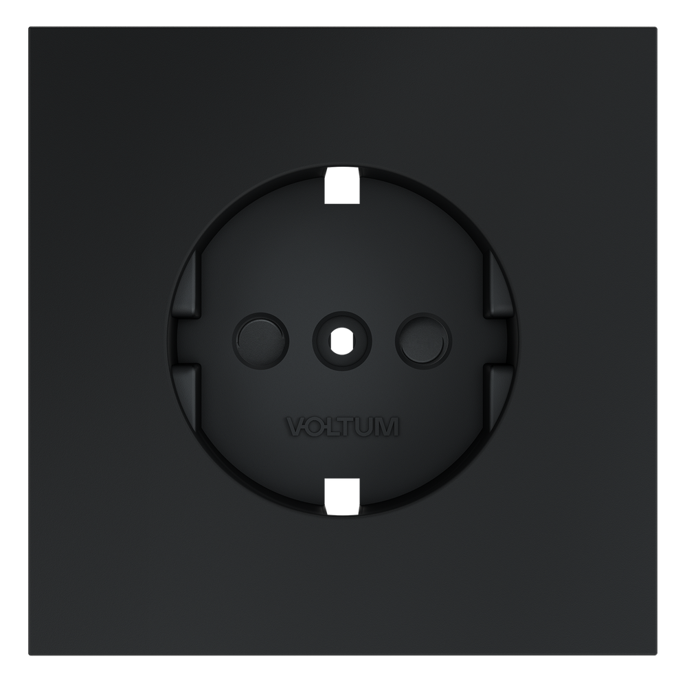 Накладка для розетки с заземлением и защитными шторками, S70 (графит)