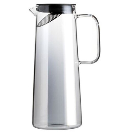 Кувшин с крышкой-ситом, стекло 1400 мл, графит, ТН ВЭД : 7013491000 / S-841