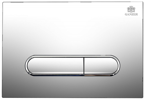 Кнопка для инсталляции с ПЛОСК. клав. (ХРОМ)  GANZER  (24/1шт)