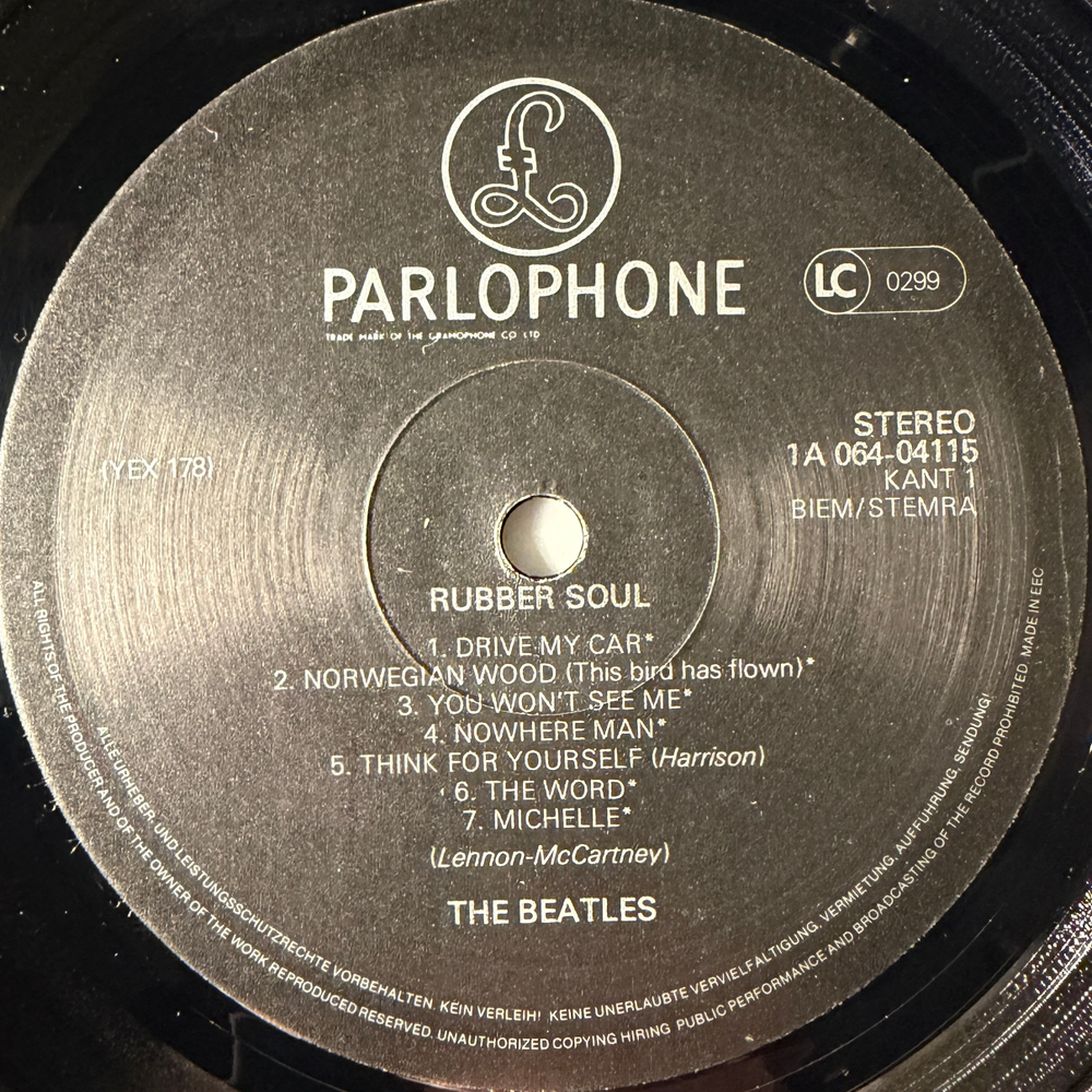 The Beatles ‎– Rubber Soul (Европа) Т