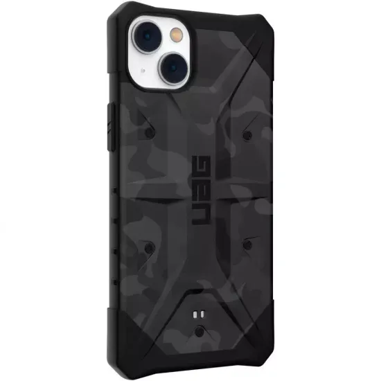 Чехол Uag Pathfinder SE Camo для iPhone 14 Plus 6.7", цвет черный камуфляж (Midnight Camo)