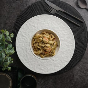 Тарелка для пасты 28*5 см,фарфор,белый цвет, матовая поверхность, "Паназия" P.L.-ProffCuisine