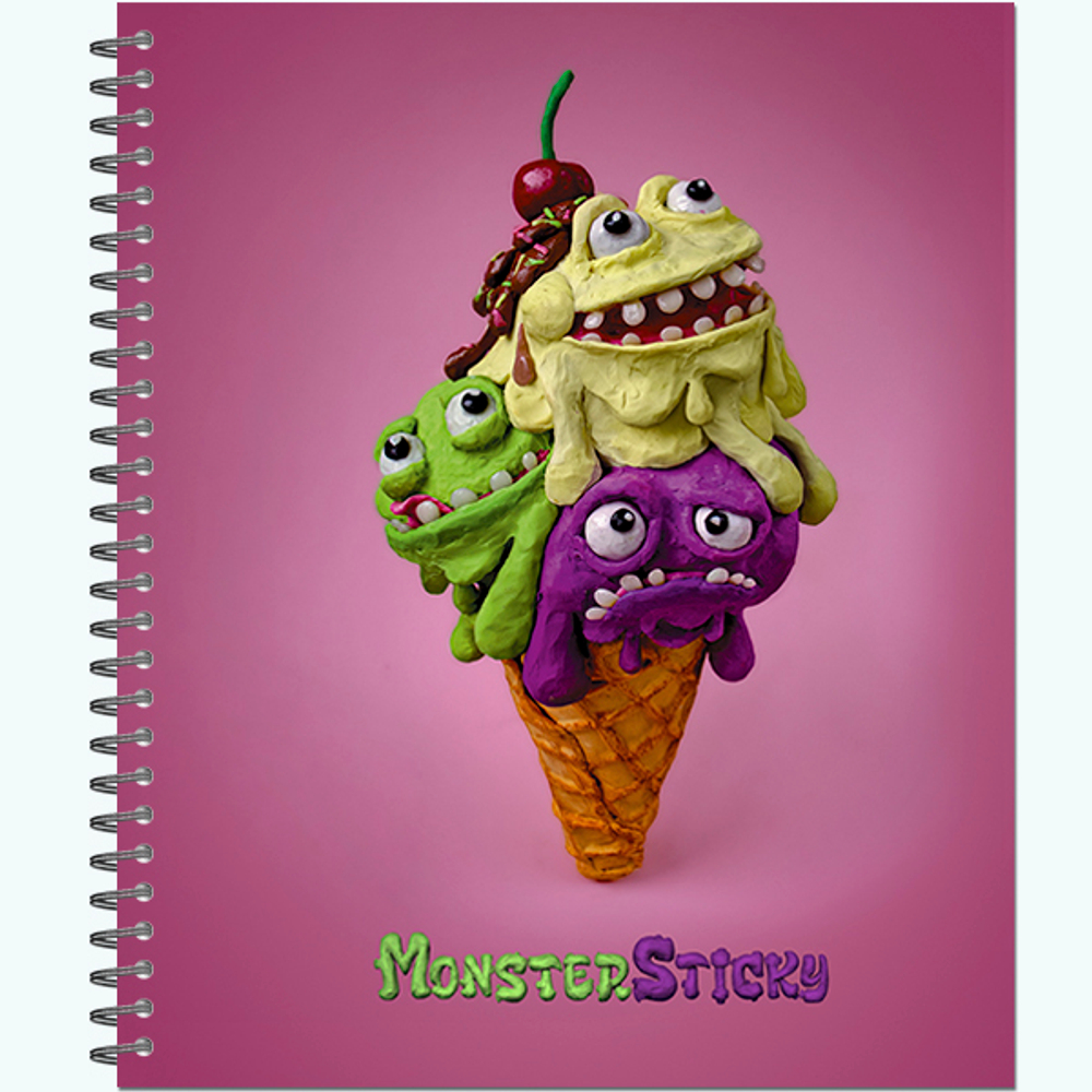 НОВИНКА! Тетрадь общая 48 листов на спирали "MonsterSticky"