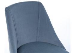 Стул на металлокаркасе Morgan blue / wood