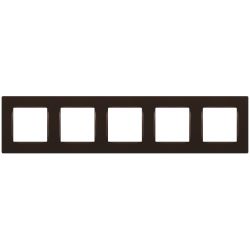 Рамка для розеток и выключателей ЭРА Серия 12 12-5205-13 на 5 постов, Классик, бронза