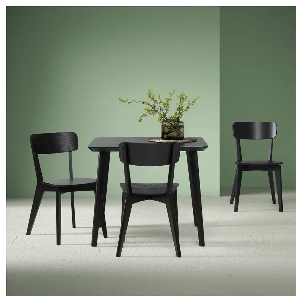 Стол и 2 стула -LISABO / LISABO IKEA/ ЛИСАБО ИКЕА, 88х74х46 см, черный