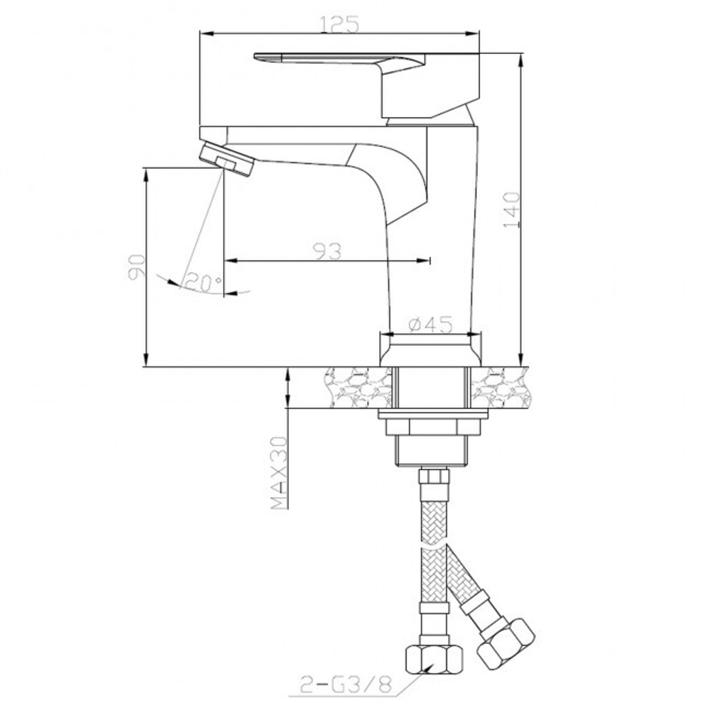 СМЕСИТЕЛЬ Д ВАННЫ VODA SNOW WHITE SW26