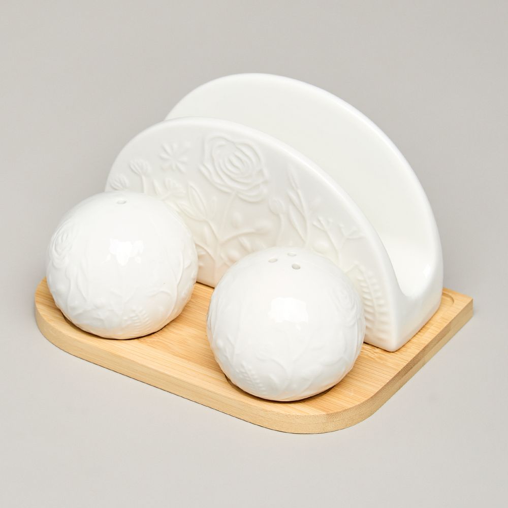 НАБОР ДЛЯ СПЕЦИЙ LEFARD "MEADOW" 3 ПР. НА ДЕР.ПОДСТАВКЕ 15,5*11*9 СМ