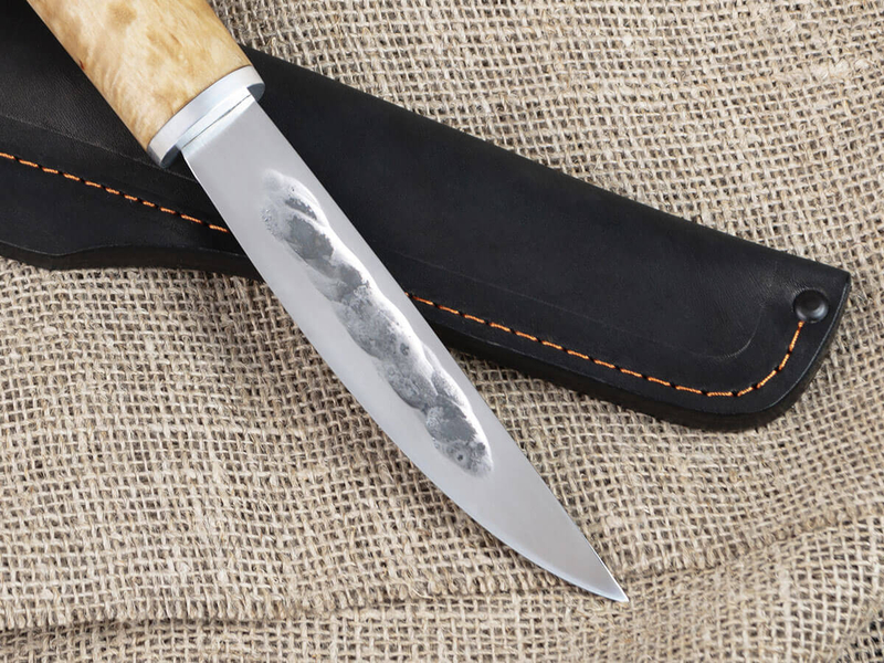 Якутский нож, сталь Х12МФ, рукоять карельская берёза