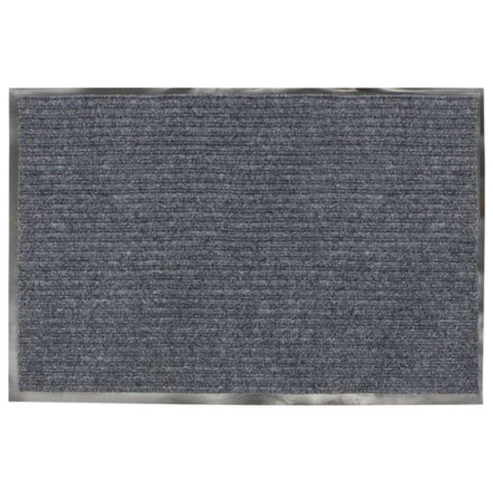 Коврик входной ворсовый влаго-грязезащитный, 90х60 см, толщина 7 мм, серый, VORTEX
