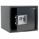 Сейф мебельный DASWERK SC-300EL (300х380х300 мм), электронный замок, графит, 291346