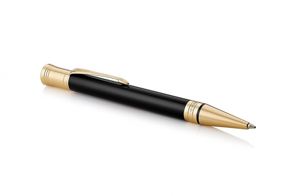 Шариковая ручка Parker Duofold Classic Black GT Fountain Pen, стержень: M, цвет чернил: black, в подарочной упаковке.