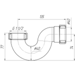 Сифон для душ.поддона 40*40 Ani без выпуска Е100 АНИ пласт