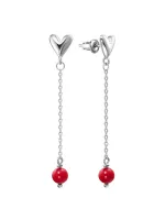 Серьги Кокетка длинные / Flirty red long